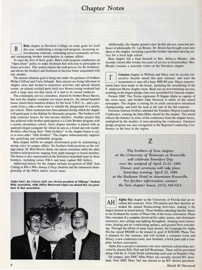 Chapter Notes, March 1989